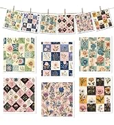 VISSTREE Reusable Swedish Dishcloths for Kitchen, 6 Pack Retro Floral Swedish Dish Cloths, Absorb...