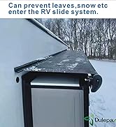 Dulepax-RV Slide Out Awning Fabric Replacement-(46" x 110", Black- Fabric only)-Universal Slide-T...