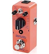 AITONE Looper Drum Machine Guitar Pedal 20 Minute Loop 16 Drum Grooves Tap Tempo True Bypass Mini...