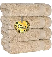 Cotton Paradise Hand Towels for Bathroom, 100% Turkish Cotton 16x28 inch 4 Piece Hand Towel Set, ...
