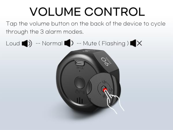 Creaviva digital visual pomodoro cube timer 3 steps volume control