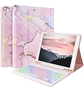 FUWANG New iPad 9th Generation Keyboard Case 10.2" 2021/(8th Gen) 2020/(7th Gen) 2019,7 Colors Ba...