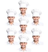 Xeoxarel Chef's Hats Adjustable Elastic Baker Kitchen Cooking Chef Cap for Adult/Kids