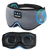 ZHENYEMEI 3D Sleep Mask with Bluetooth Headphones, Sleeping Headphones for Side Sleepers, Wireles...