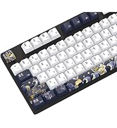 JSJT PBT Keycaps 136 Keys Cherry Profile Keycap Set Chang'e and Rabbit Themed Keycap Ancient Styl...