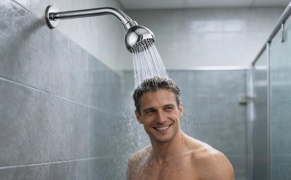 Boost Low Water Pressure! 3" Chrome High-Pressure Shower Head