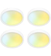 JULLISON 5 Inch Field Selectable 5CCT LED Edgelit Slim Surface Mount Downlight for J-Box, Round, ...