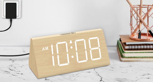 bamboo alarm clock