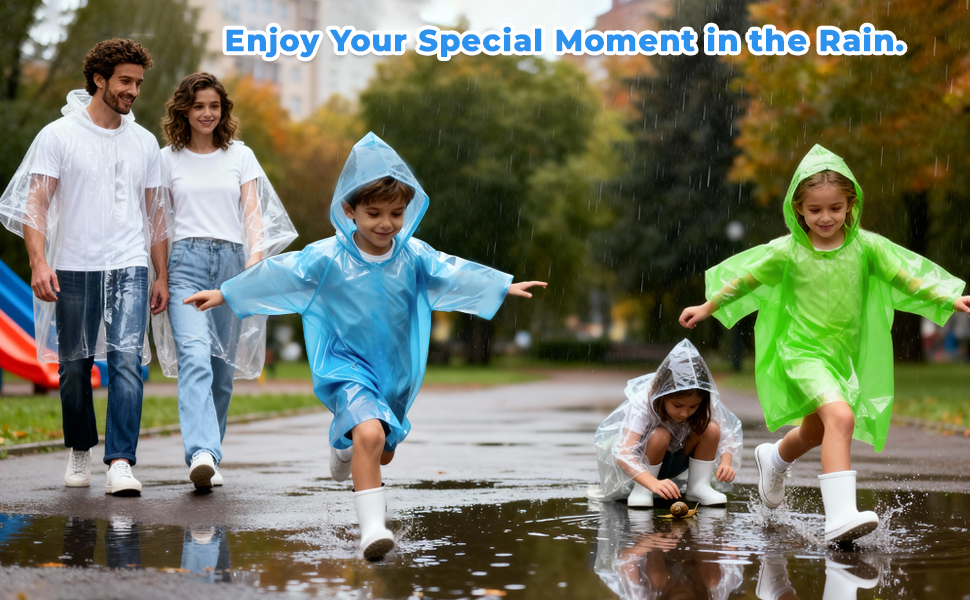 rain ponchos family pack