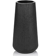 Matte Black Ceramic Vase, GUKJOB Small Cute Flower Vase for Pampas Grass, Home, Living Room, Dini...