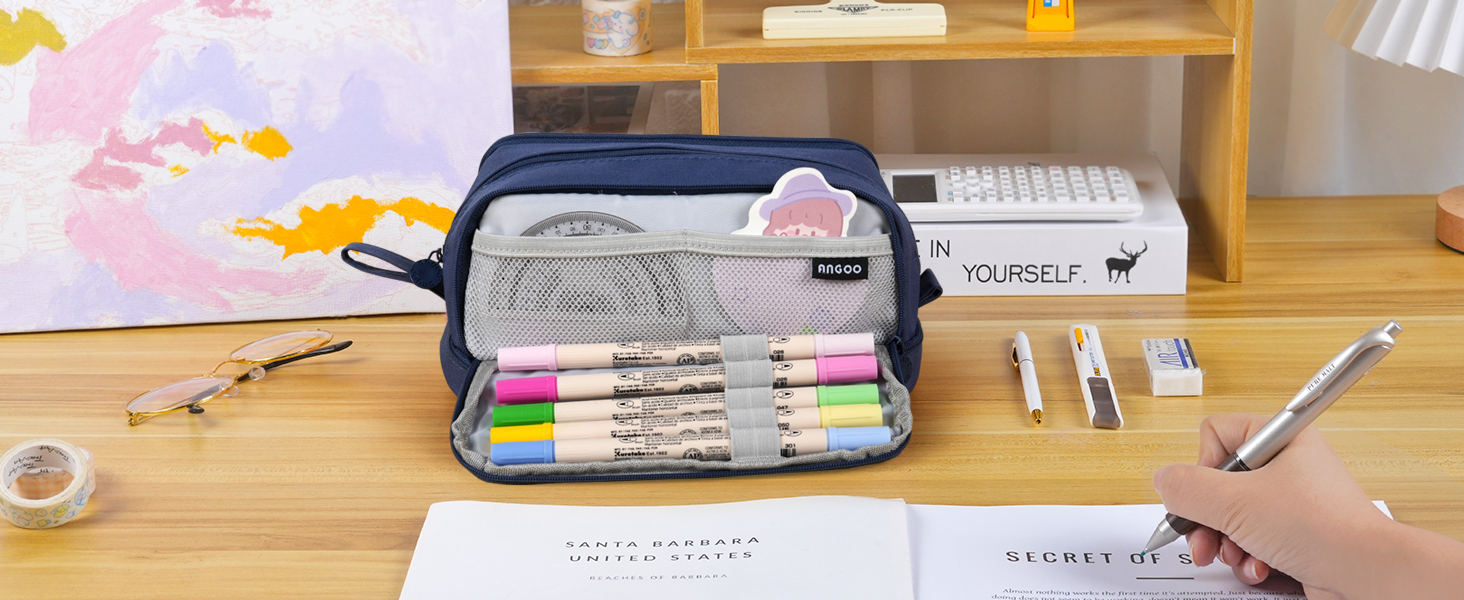 Dark blue pencil case