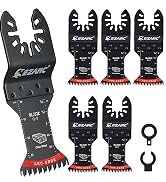 EZARC Japanese Tooth Oscillating Saw Blade, 5 PCS Arc Edge Oscillating Multitool Blades Clean Cut...