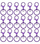 30Pcs Lobster Claw Clasps Keychain for Jewelry Making,Metal Lobster Clasp Swivel Trigger Clips wi...