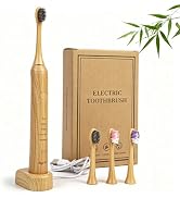 Sonic Bamboo Electric Toothbrush for Adults - Electric Bamboo Toothbrush | 5 Cleaning Modes- Long...