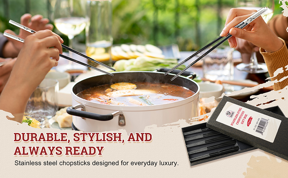 Stainless Steel Chopsticks Gift Box