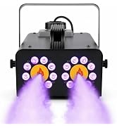 Fog Machine Dual Head 1500W 20000 CFM 18 RGB LED Outdoor Halloween | 1500W dual head fog machine ...