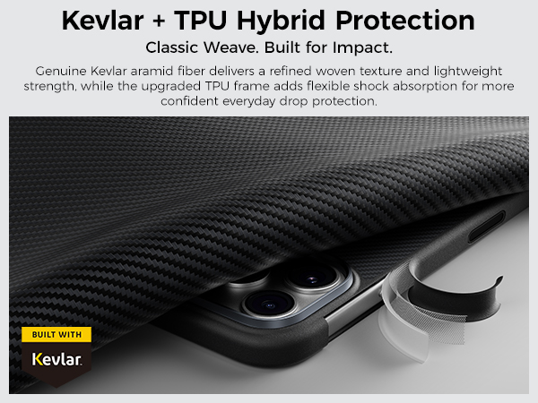 Genuine aramid fiber iPhone 18 pro max kevlar case