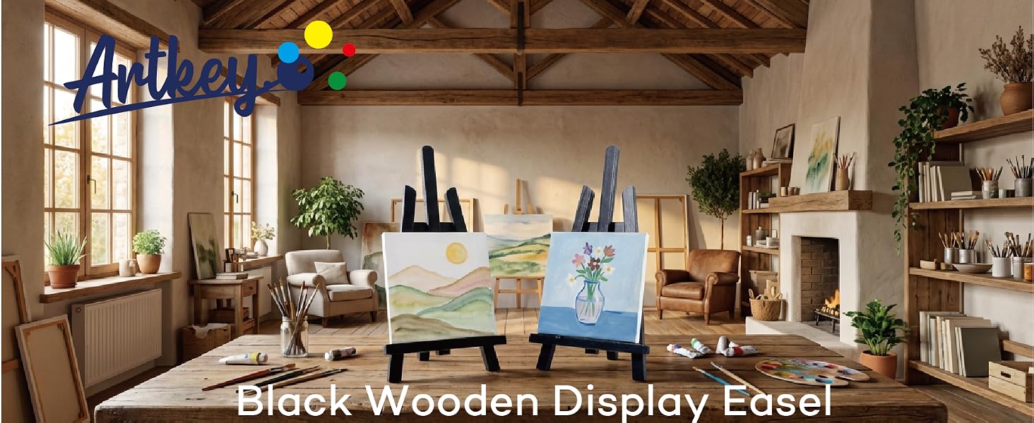 Black Wooden Display Easel