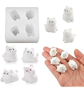 Cute Tiny Dog Figurines Resin Silicone Mold Micro Dollhouse Animal Epoxy Casting Mold for DIY Res...