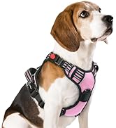rabbitgoo Dog Harness Medium Sized, No Pull Pet Harness with 3 Buckles, Adjustable Soft Padded Do...