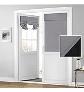 HOMEIDEAS 100% Blackout French Door Curtains, Privacy Door Curtains for Door Window, 26 X 40 Inch...