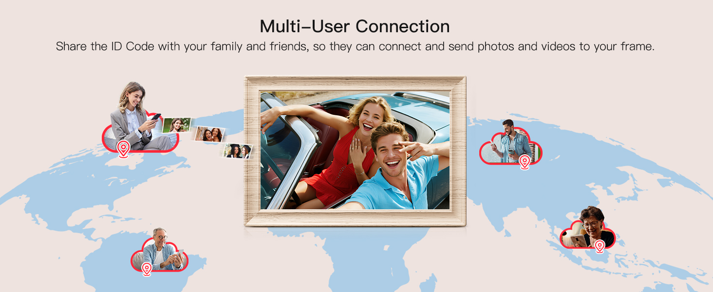 frameo digital frame wifi picture photo video share moment from phone