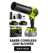 Saker Cordless Leaf Blower Portable Dust Cleaner with 2 Extended Nozzle Handheld Blower Air Duste...