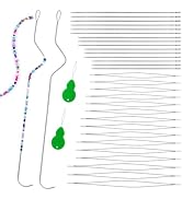 GarfxG 36 Pcs Beading Needles Set, 2 Bead Spinner Needles, 15 Big Eye Seed Needles, 15 Straight B...