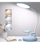 Sailstar Blue Desk Lamp, Table Lamp with Wireless Charger, 800LM, CRI95+ | 3 Color Modes, Steples...