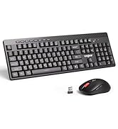wegear Wireless Keyboard and Mouse Combo, 5-Level Adjustable 4000 DPI Mouse, Quiet 2.4G Full Size...