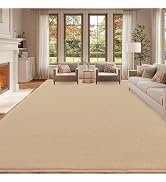 qulint Beige Rug for Living Room 8x10, Fluffy Washable Bedroom Carpet Modern Soft Large Thickened...