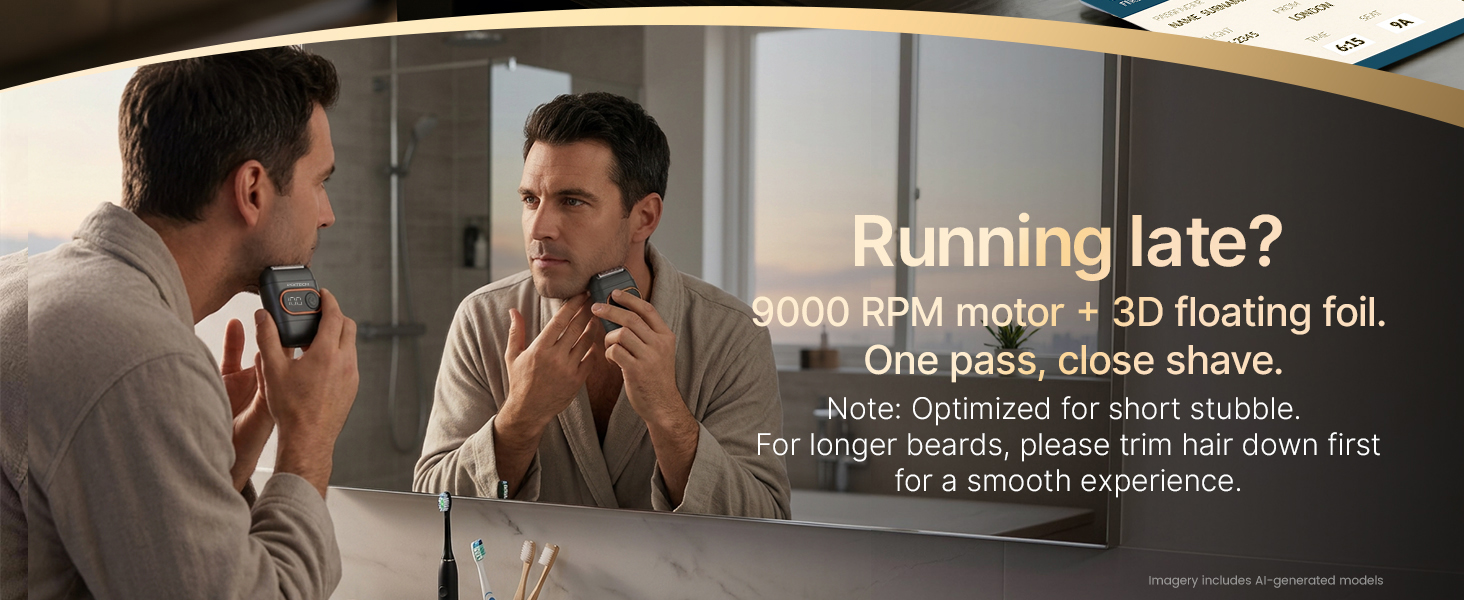 Designed for daily stubble (fine to medium, 1–3 days).