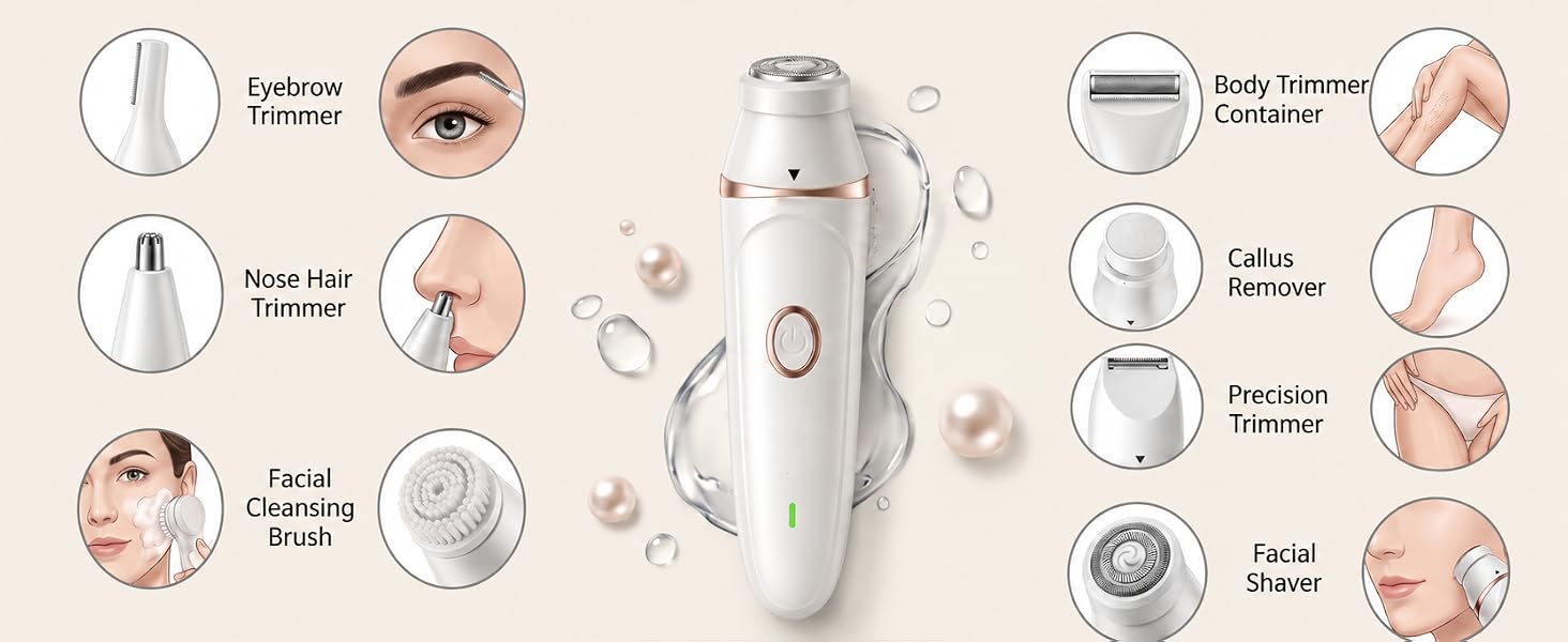 7-in-1 Electric Razors for Women,Bikini Trimmer for Women,