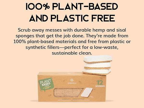 Greenzla Natural Sponges, dish sponges, hemp scrubber, scouring pad, house essentials for new home