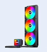 JEYI iArcticStorm 360 Water Cooler Black, Desktop ARGB AIO Liquid CPU Cooler, Intel & AMD TDP 280...