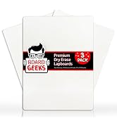 Board Geeks Mini Dry Erase Board Lapboard 9"x12"- 3 Portable Student White Boards for Students, C...
