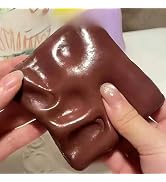 TIM CHESS 2Pcs Sticky Squishy Toast, Soft Bread Slow Rising Squishy, Lifelike Chocolate Toast Sha...