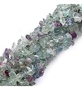 HAAMIIQII 5-8mm Natural Fluorite Chips Beads Irregular Chip Stones Loose Gemstone Beads Energy He...