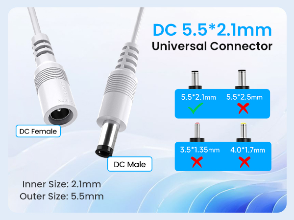 DC 5.5*2.1MM Universal Connector