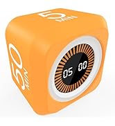 FCXJTU Rotating Cube Pomodoro Visual Timer 5, 25, 10 50 Minutes Preset, Rechargeable Desk Product...