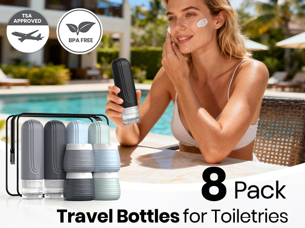 Travel Bottles for Toiletries 8 Pack