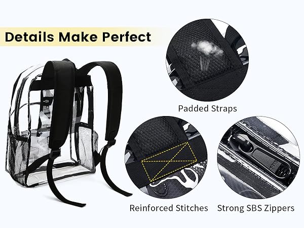 clear back pack
