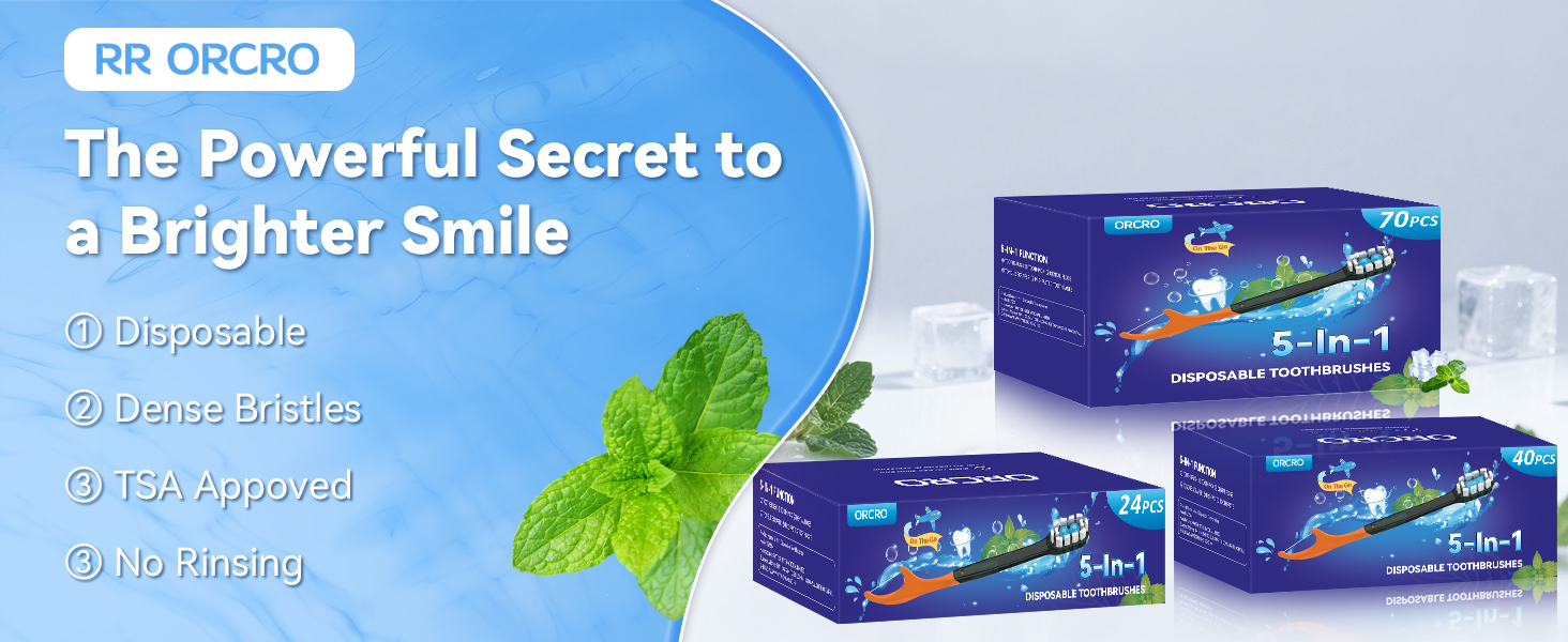Disposable Toothbrush with Toothpaste