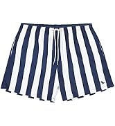 Dock & Bay Striped Swim Shorts for Men - Whitsunday Blue, Extra Large (37-39) - Beach, Pool, Travel