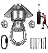 ZoeZure Heavy Bag Hanger,Stainless Wall Ceiling Mount Hook 180°/360° Rotation Wood Beam Holder Bo...