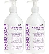 Sapadilla Liquid Hand Soap - Sweet Lavender + Lime - Made with 100% Pure Essential Oil Blends, Cl...