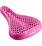 DAWAY Comfortable Bike Seat Cover - Silicone Gel & Memory Foam Padded Bike Seat Cushion for Men W...