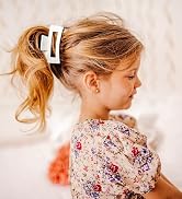 3.5” Medium Claw Clips, 6 Pcs Square Hair Clips for Thick and Thin Hair, Strong Hold Banana Jaw C...