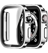 Amizee 2 Pack Compatible with Apple Watch Case 44mm Series 6/5/4/SE with Built-in Screen Protecto...