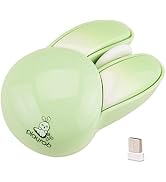 Lomiluskr Cute Bunny Wireless Mouse, Lightweight Soundless Mouse, 2.4G Wireless Mice, Candy Color...